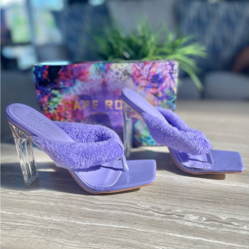 Cape Robbin Purple Heels with Textured Design